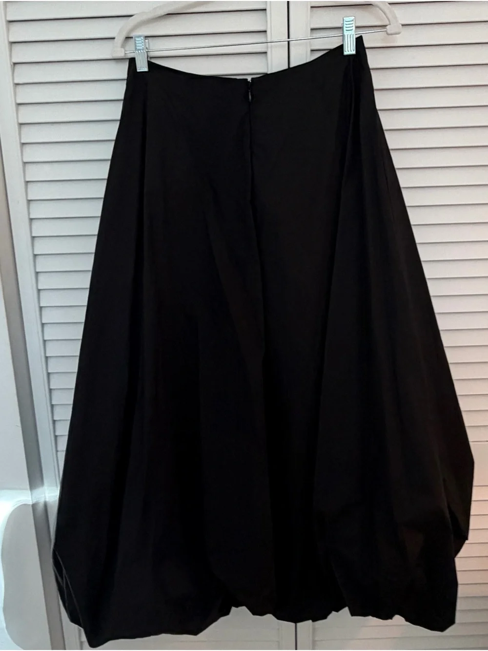 Mango Black Bubble-Hem Maxi Skirt